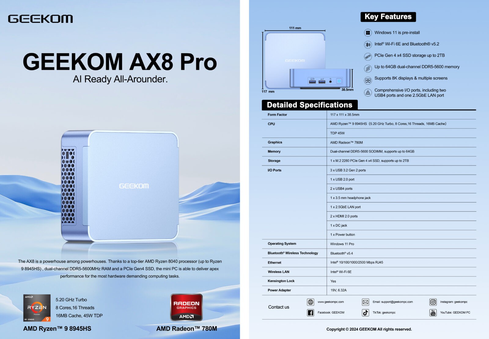 Geekom AX8 Pro 8945HS